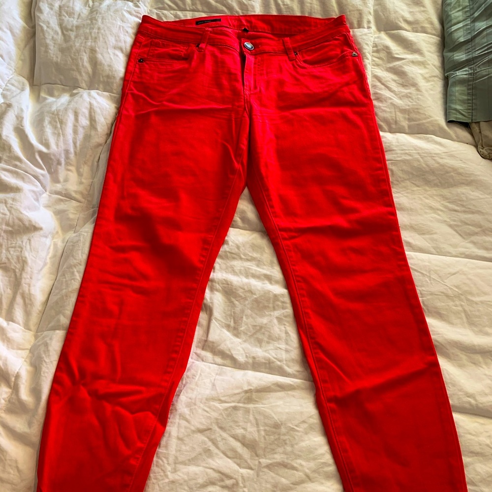 Kut From The Cloth Ankle Skinny Red jeans